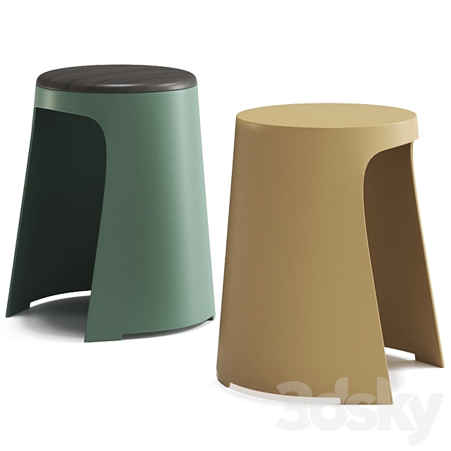 HANDY Stool with integrated cushion by SELLEX 3d