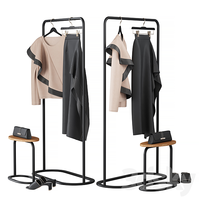 Givenchy Bluse and Skirt Set 3d