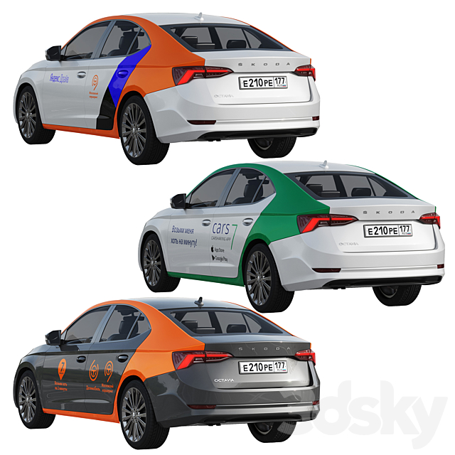 Carsharing Skoda Octavia 3dsky