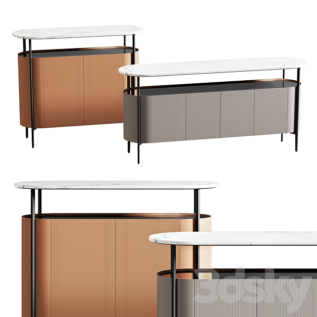 Poltrona Frau cabinets. collection MI 3DSMax File - thumbnail 1