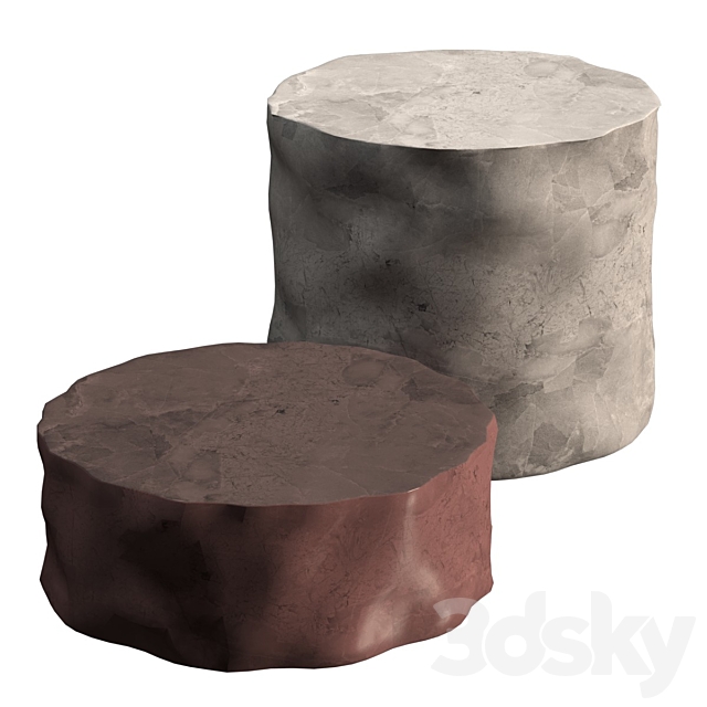 Stone coffee tables 3DSMax File - thumbnail 1