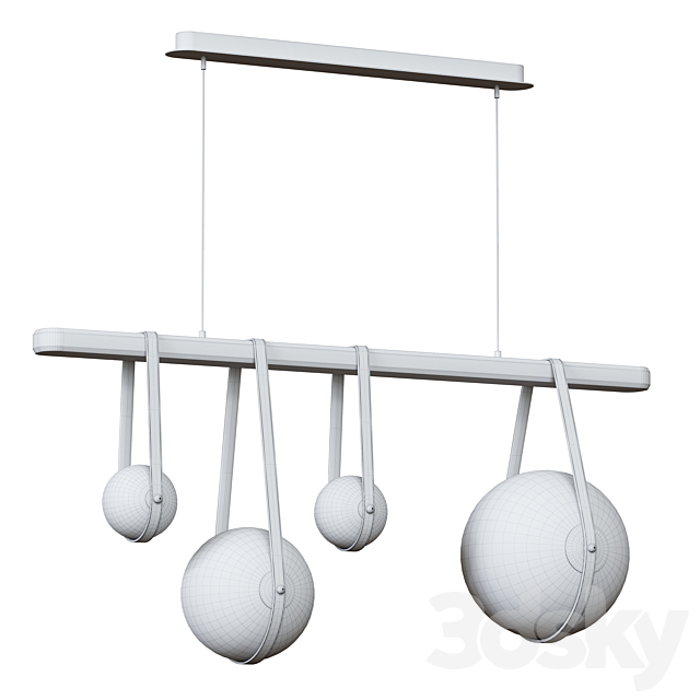 Derby Linear 4-Light LED Pendant 3d