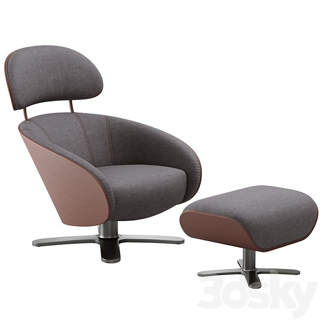 Armchair EgoItaliano Coconut Chair 3DSMax File - thumbnail 1