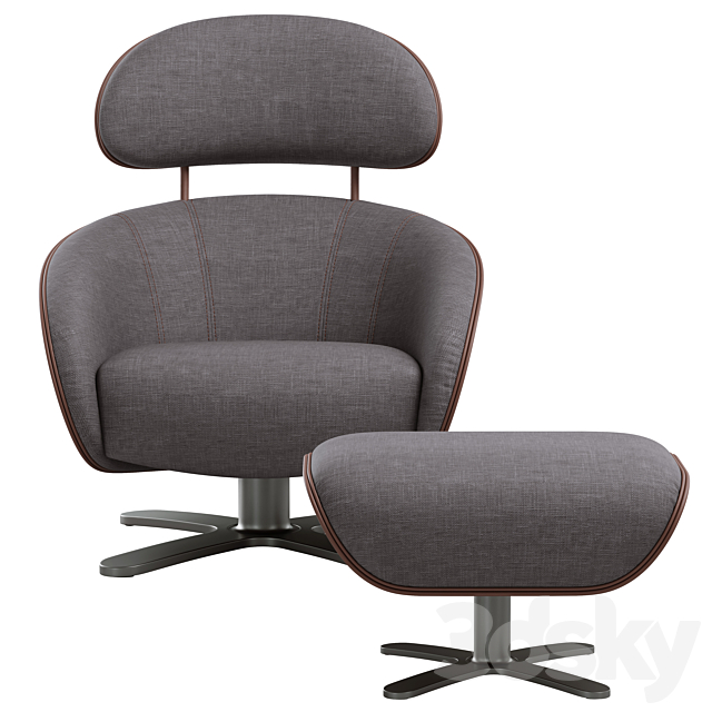 Armchair EgoItaliano Coconut Chair 3DSMax File - thumbnail 5