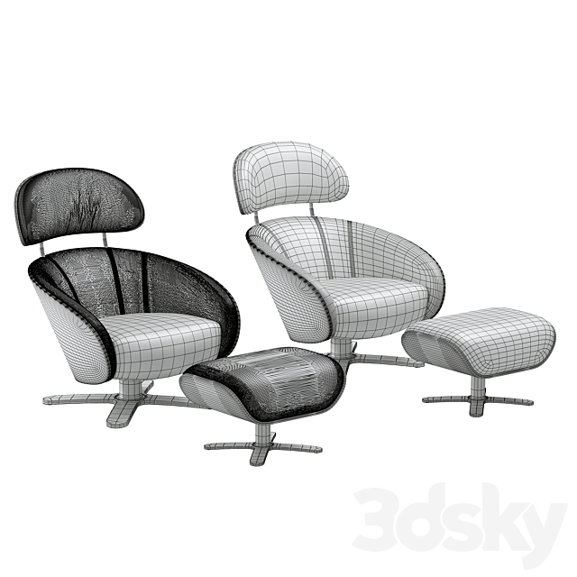 Armchair EgoItaliano Coconut Chair 3DSMax File - thumbnail 6