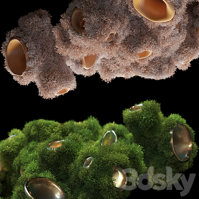 Suspended phytomodule with lighting Vargov Design 3d