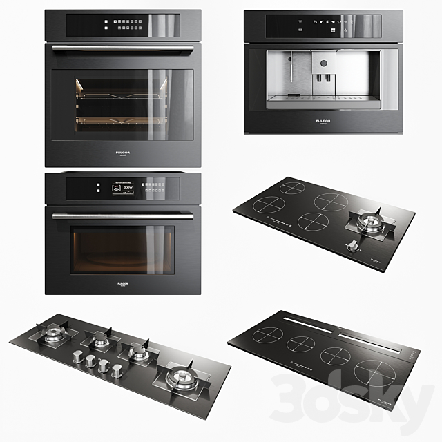 kitchen appliance set Fulgor Milano 3DSMax File - thumbnail 1