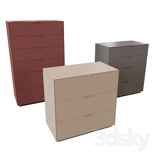 Lansot Folio Chest of Drawers and Bedside 3dsky