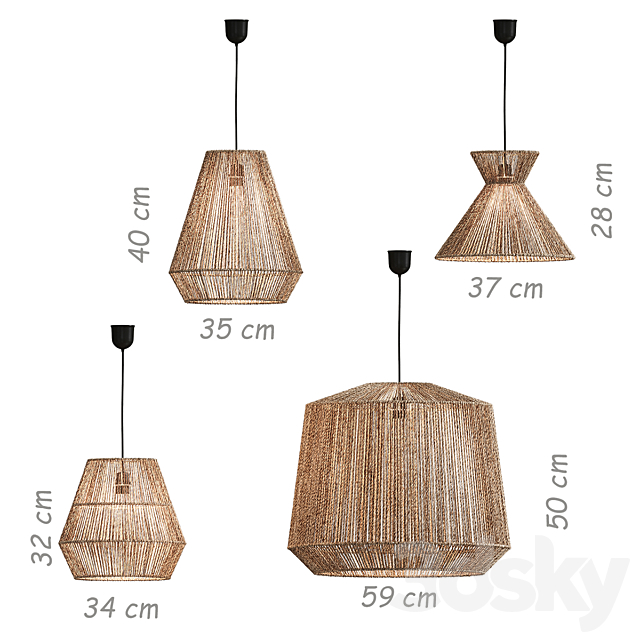 Hemp lamp Yaku LA REDOUTE 3dskyfree