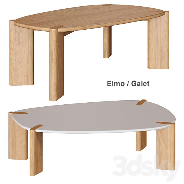 Elmo _ Galet Coffee table La Redoute 3DSMax File - thumbnail 1