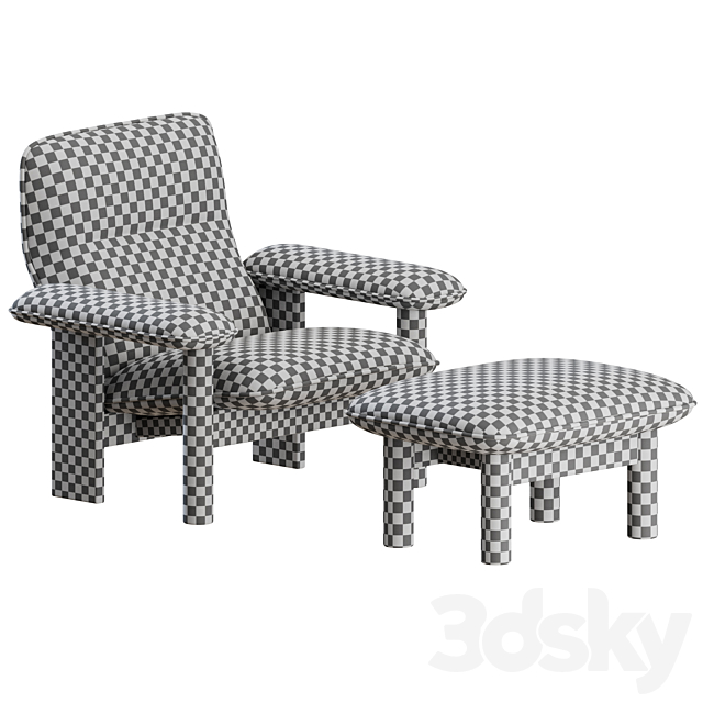 Brasilia Lounge Chair + Ottoman by Menu 3DSMax File - thumbnail 4