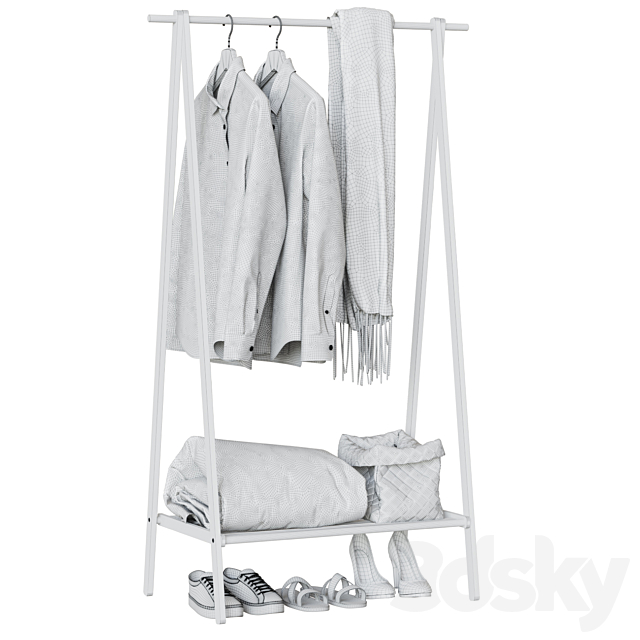 Wooden Floor Hanger CRB-01 3dsky