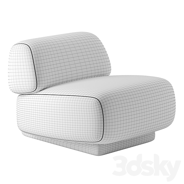 Gogan armchair by Moroso 3DSMax File - thumbnail 3