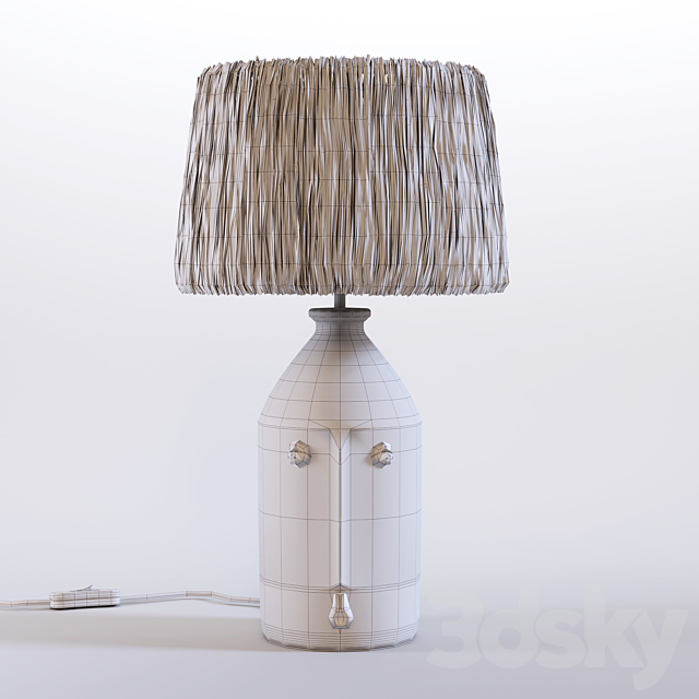 Ceramic and raffia lamp. Manoni 3DSMax File - thumbnail 2