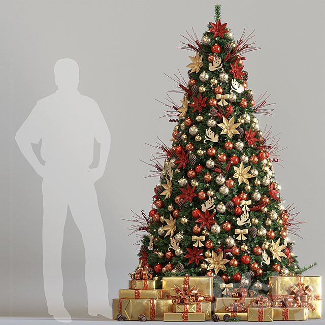 Christmas tree corona 3d