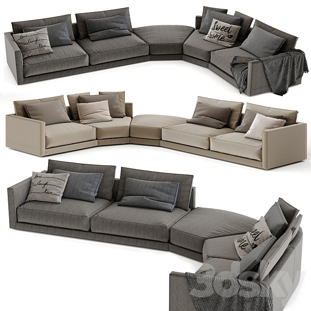 Sofa Bristol Poliform 6 3d
