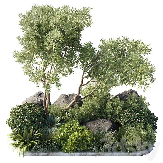 Collection outdoor indoor 62 pot plant & tree & bush & fern the garden pot 3DSMax File - thumbnail 1