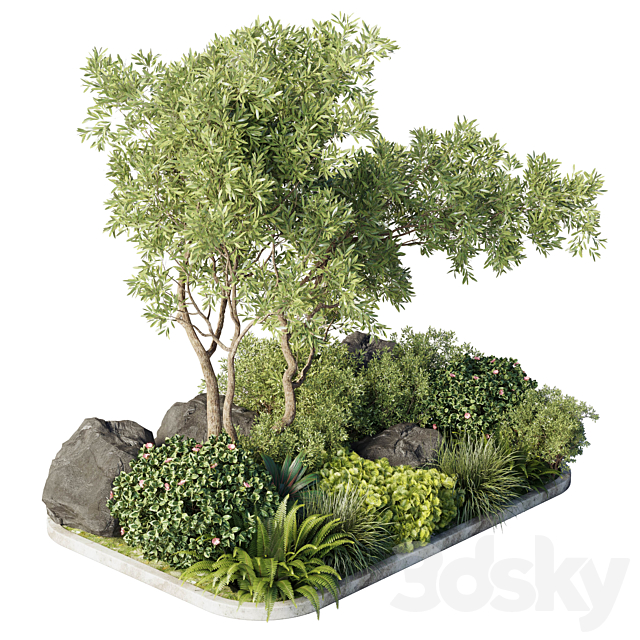 Collection outdoor indoor 62 pot plant & tree & bush & fern the garden pot 3DSMax File - thumbnail 2