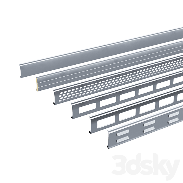 Roller shutter for garage 3dsky
