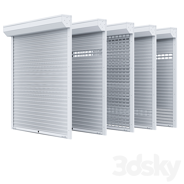 Roller shutter for garage 3dmodel