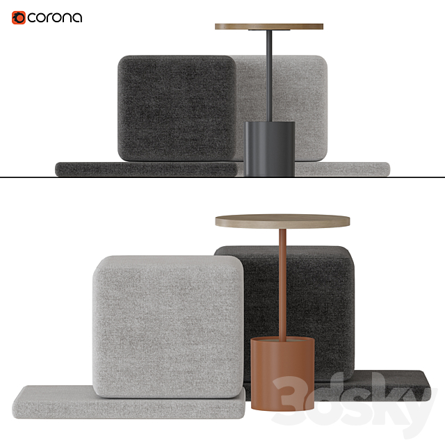 Woo Furniture | Coffee table set 3d