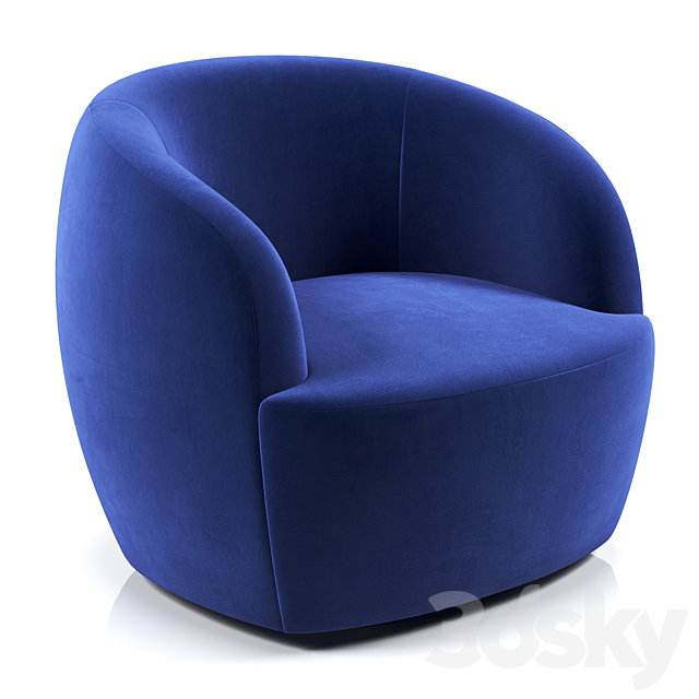 gwyneth ivory boucle chair 3DSMax File - thumbnail 6