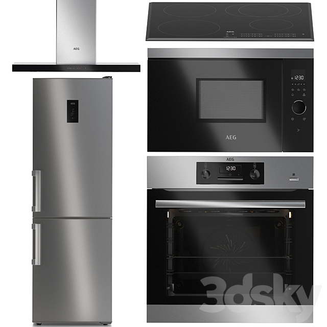 AEG kitchen appliances set 2 3DSMax File - thumbnail 1