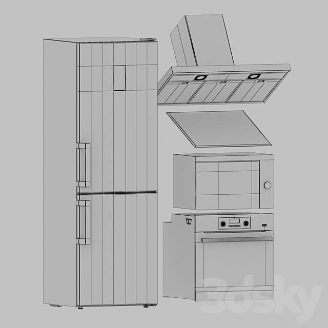AEG kitchen appliances set 2 3DSMax File - thumbnail 6
