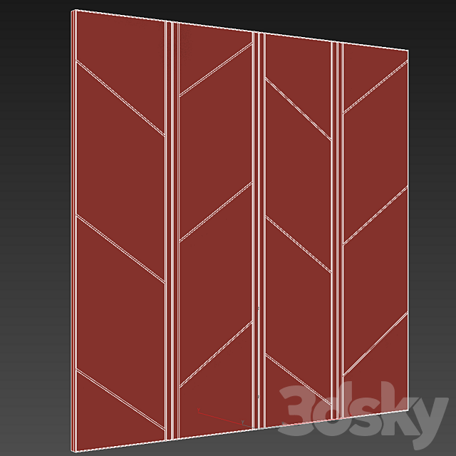 Decorative wall panel 34 3DS Max Model - thumbnail 5