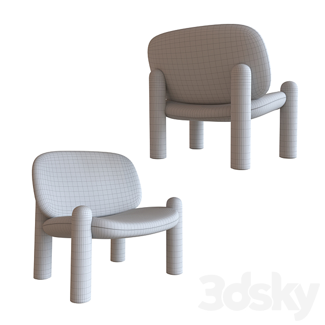 Driade tottori armchair 3DSMax File - thumbnail 5