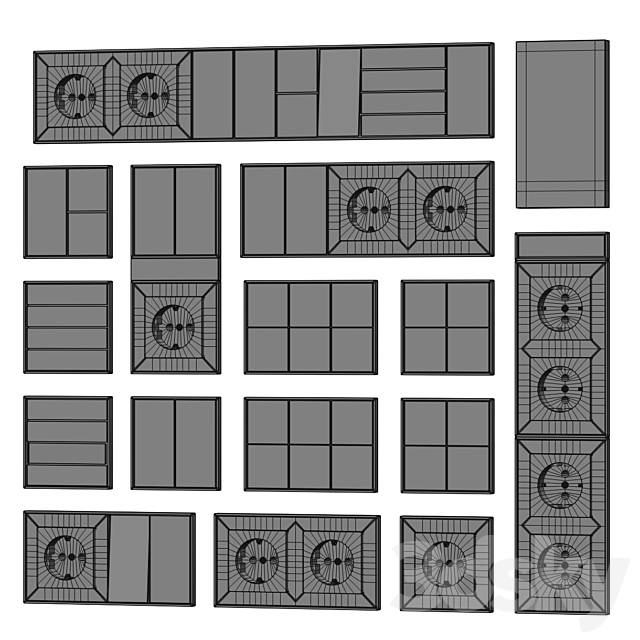 Ekinex sockets and switches 3dskyfree