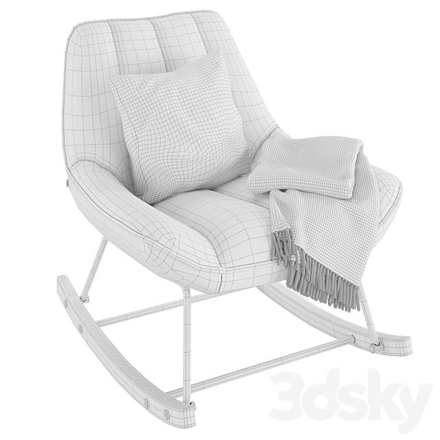 Rocking Chair Marlina 3DSMax File - thumbnail 2