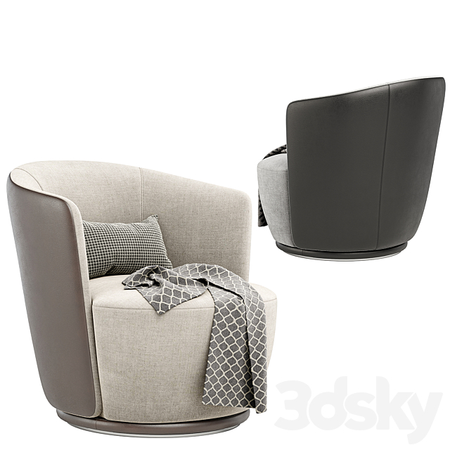 BLUES armchair by Turri design 3DSMax File - thumbnail 3