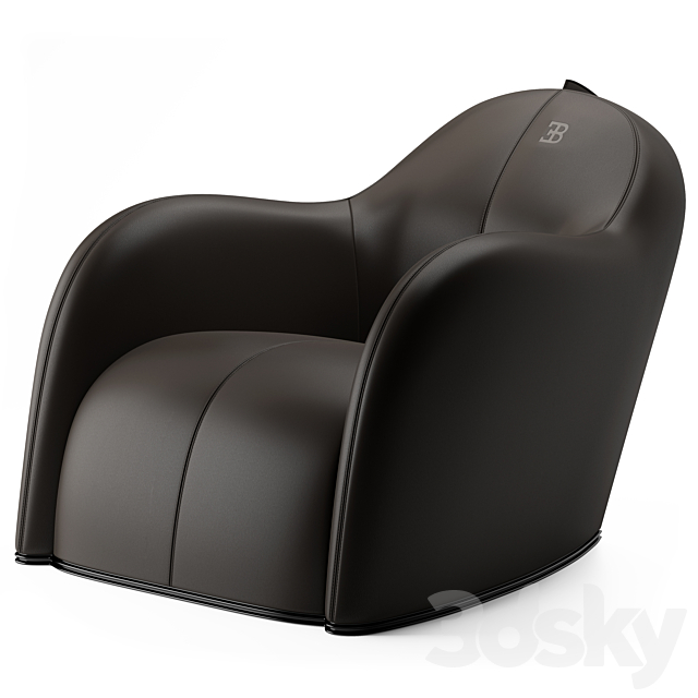 armchair Noire by Bugatti Home 3DSMax File - thumbnail 1