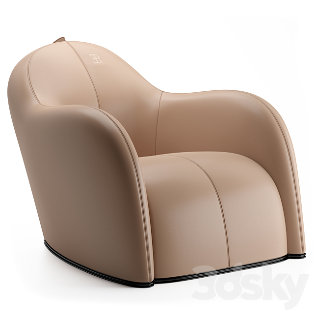 armchair Noire by Bugatti Home 3DSMax File - thumbnail 2