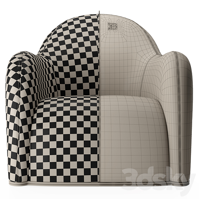 armchair Noire by Bugatti Home 3DSMax File - thumbnail 7
