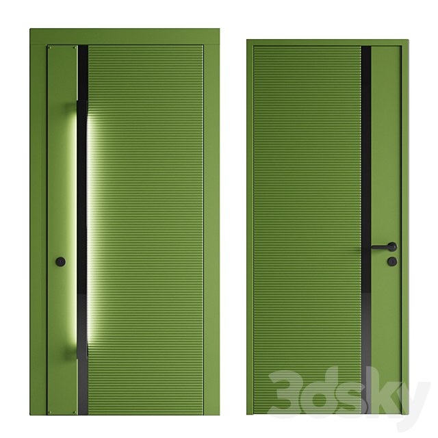 Entrance and interior door 3d