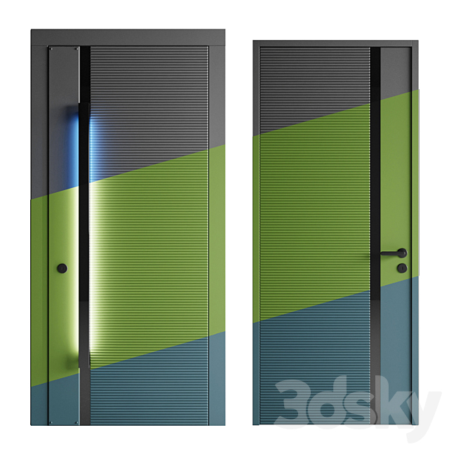 Entrance and interior door 3dsky