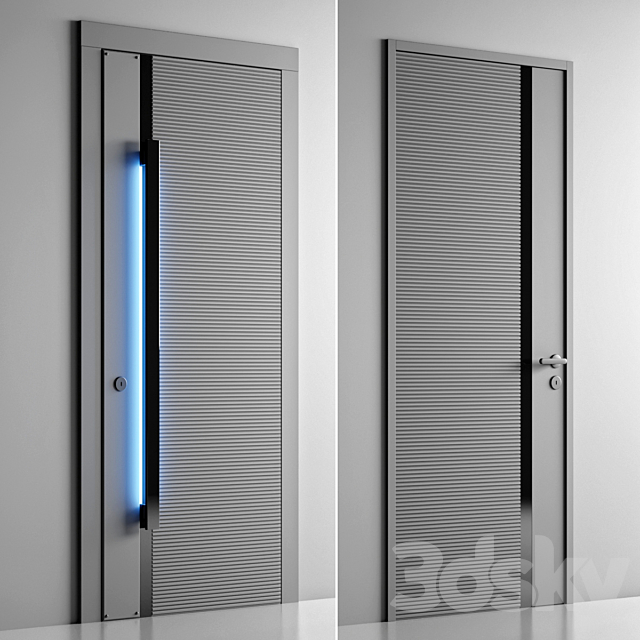 Entrance and interior door 3dskyfree
