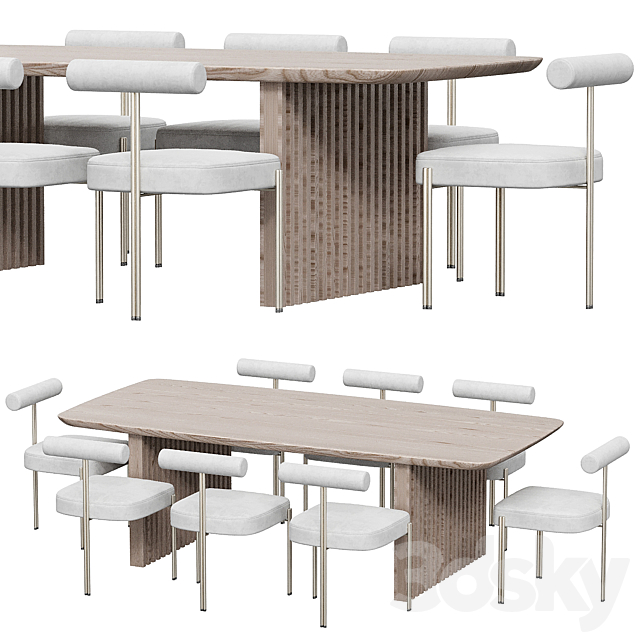 Caillou Table Chair by Liu Jo 3DSMax File - thumbnail 1