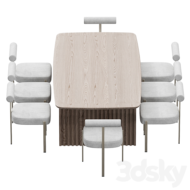 Caillou Table Chair by Liu Jo 3DSMax File - thumbnail 3
