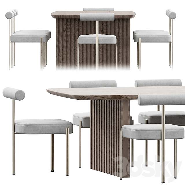 Caillou Table Chair by Liu Jo 3DSMax File - thumbnail 5