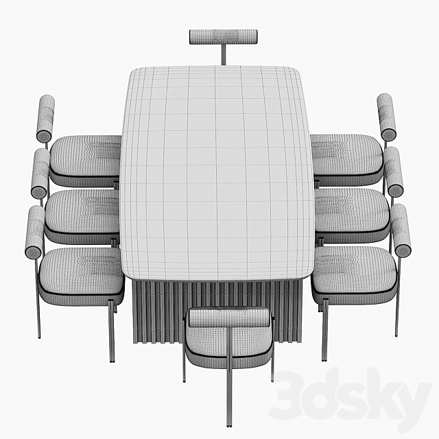 Caillou Table Chair by Liu Jo 3DSMax File - thumbnail 7