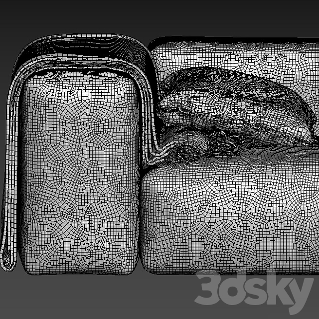 Bulky Sherling Sofa by Layered 3DSMax File - thumbnail 5