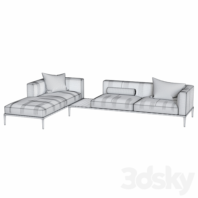 Jaan Living sofa by Walter Knoll 3DSMax File - thumbnail 4