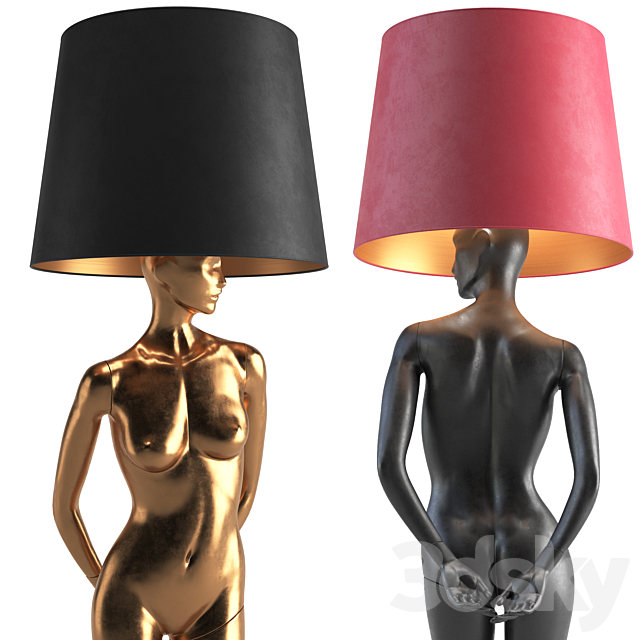 Mannequin Floor Lamp Rebekka 3dmodel