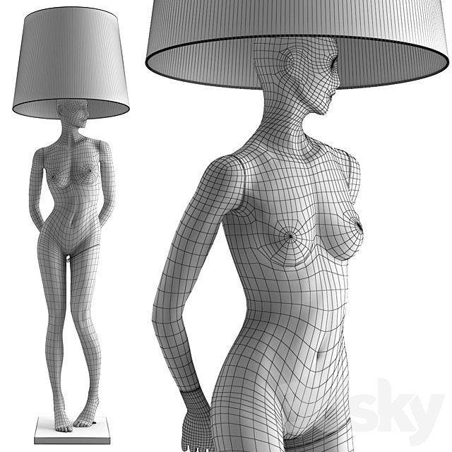 Mannequin Floor Lamp Rebekka 3d Download