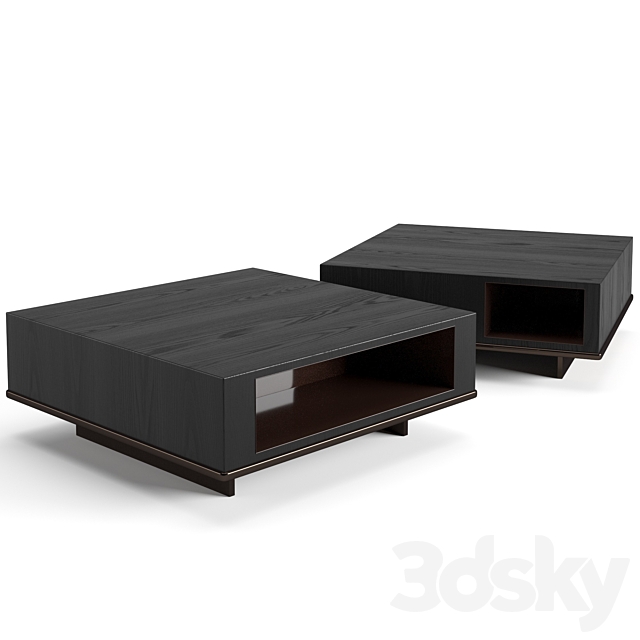 Minotti Roger coffee tables set 3d