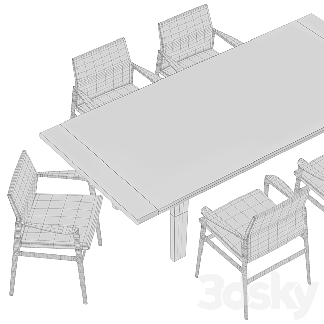 Poliform HOME HOTEL rectangular tables 3dsky