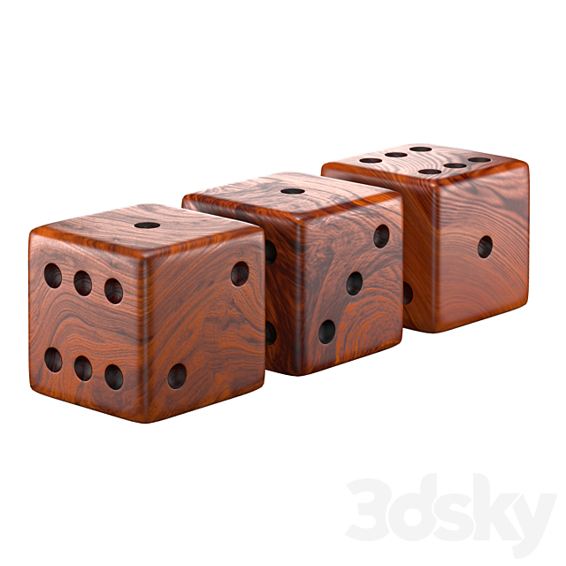 Dice side table 3d